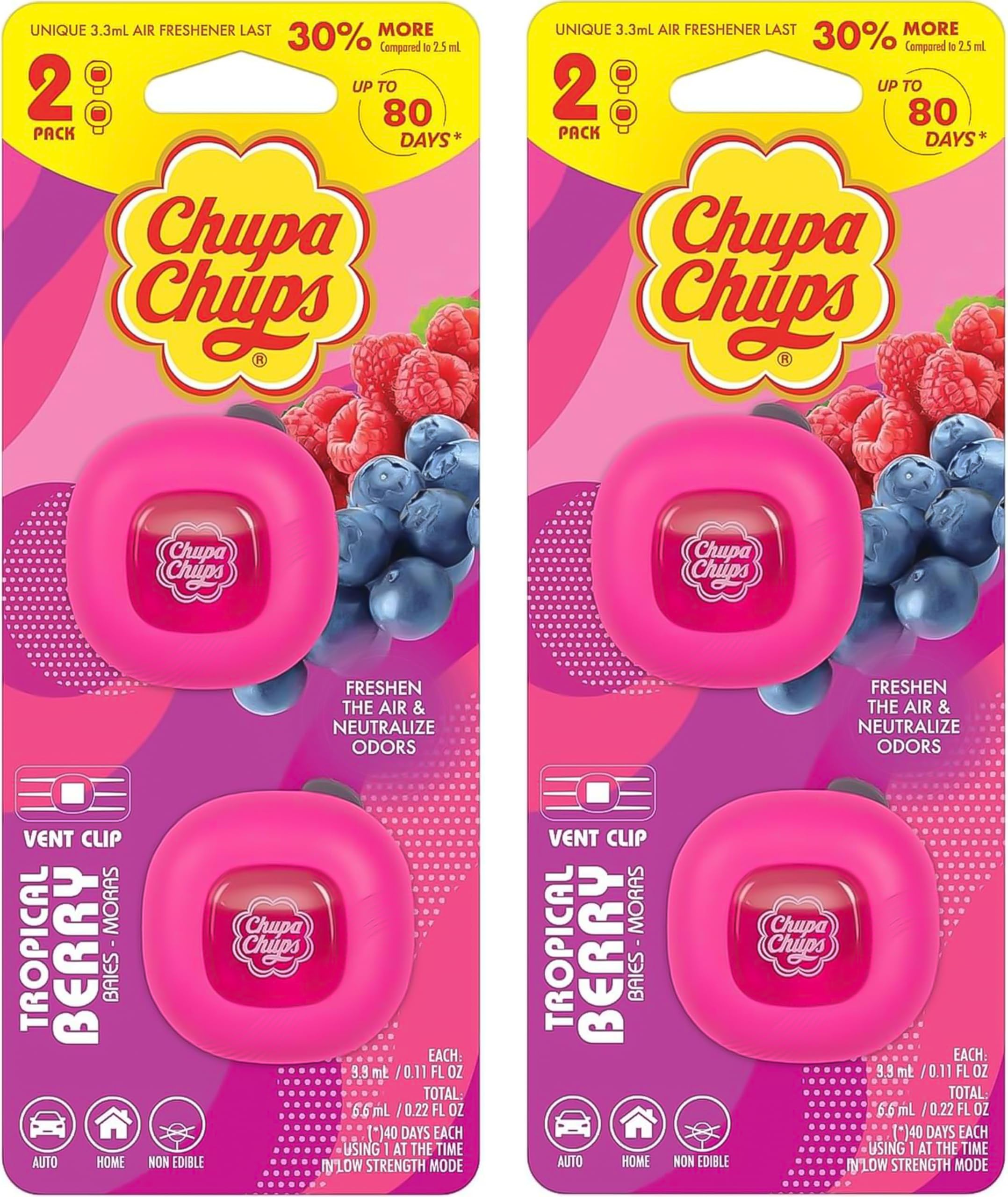 Amazon.com: Chupa Chups Car Air Freshener, Tropical Berry - Long